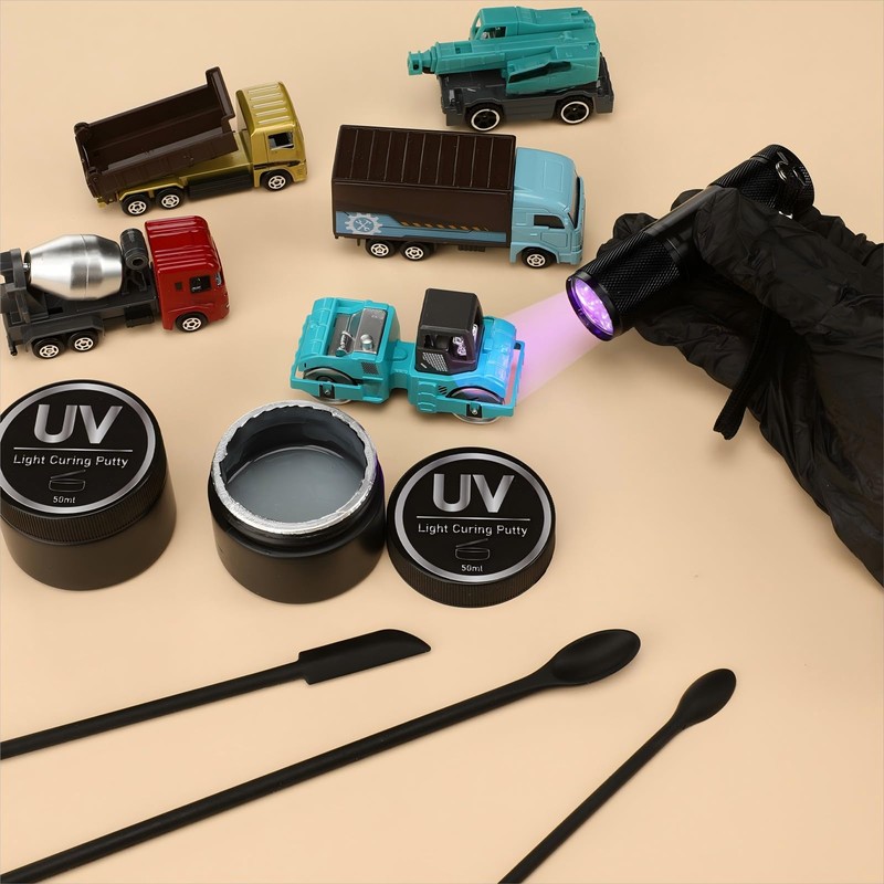 Hortsun 16 Pcs UV Curing Putty Kit for 3D Prints