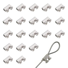 20Pcs Upgraded wire Rope cable clamps single/hole cable clamps（3.0MM line hole）