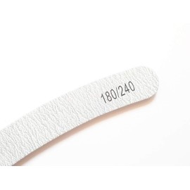 8X Nail Files Zebra Shape Banana Curved Boomerang Chose Grit Double Sided Emery Board (GRIT 180/240)