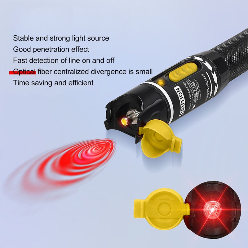 50KM 50mW Fiber Optic Visual Fault Locator Aluminum Alloy VFL