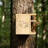 Extra Large Wooden Squirrel House Feeder Outdoor Heavy Duty Nesting