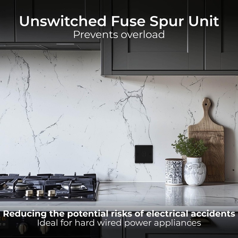 BG Electrical Unswitched Fused Spur Connection Unit, Double Pole, Raised