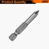 HARFINGTON PZ1 Screwdriver Bit 1/4" Hex Shank 50mm/2" Length Magnetic