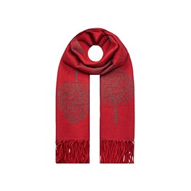 Finecy in NEW Women Ladies Winter Warmer Mulberry Tree Thick Soft Cashmere Touch Tassel Scarf Wrap Red/Grey