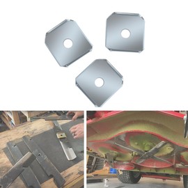 HQPARRTS 3PCS X- Blade Dual Mulching Blade Adapters Kit w/o Blades Fits All Standard Commercial Mower