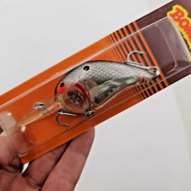 Bomber Vintage Bomber Fat A 6F SI Silver Flash Crankbait Orange Brown Card