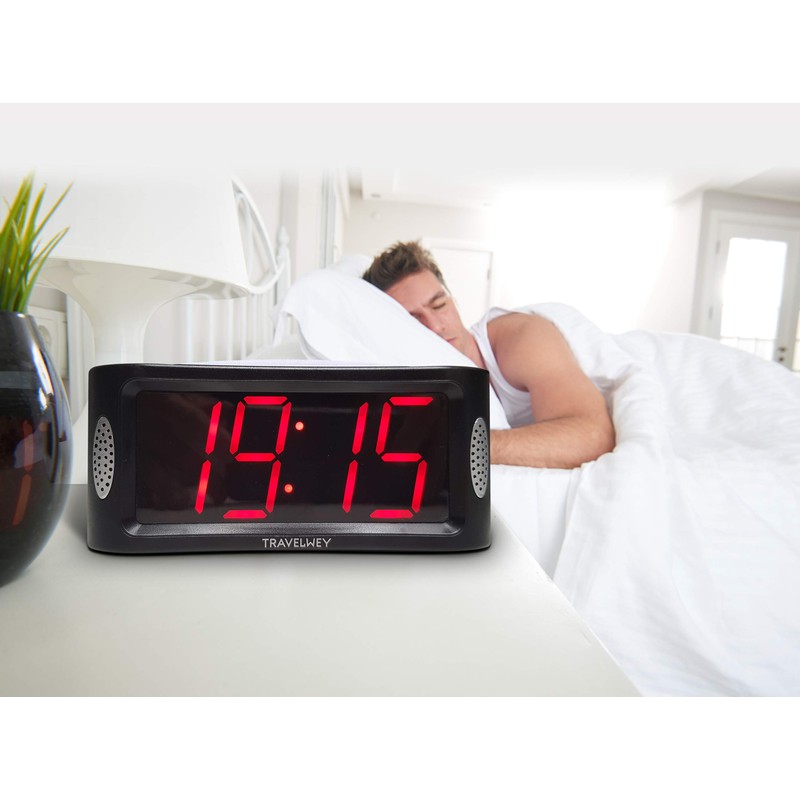 HOME LED Digital Alarm Clock - Mains Powered, No Frills