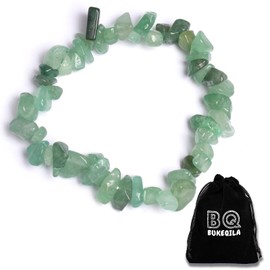 Natural Rock Crystal Gemstone Bracelet - Real Stones Yoga Stone Wrist Crystal Stones Chain for Women, Bracelet Beads Jewellery Bracelet Gifts for Girls Women, Natural crystal stones