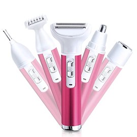 Maquinilla de afeitar eléctrica para mujeres para eliminación de vello de cuerpo y nariz, recortadora de vello facial, afeitadoras para cejas, piernas