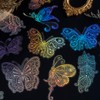 Yoksas 80pcs Holographic Shiny Mandala Bird Butterfly Goldfish Stickers -