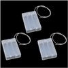 Bxian 3PCS 69x48x18mm Transparent 3 AA Regular Battery Box with