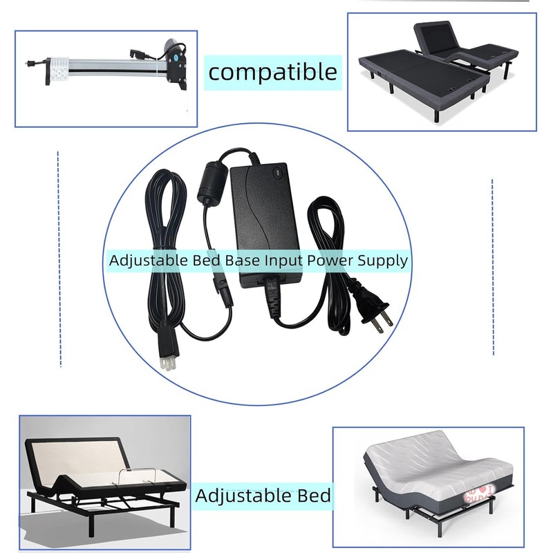 Adjustable Bed Parts Replacement Switching Power Supply Adapter, Electric Bed