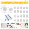 WNSIRVY 40Pcs DIY Bookmarks Kit, Transparent Dried Flower Bookmark, Filling
