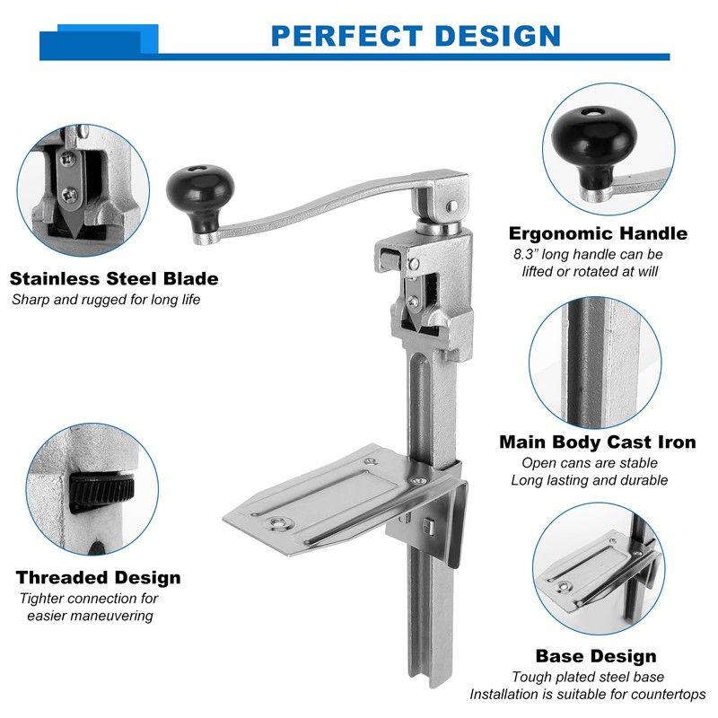 Commercial Can Opener Heavy Duty - Industrial Manual Can Opener