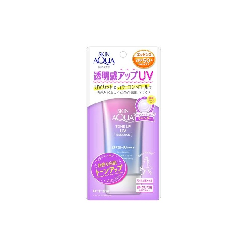 SKIN AQUA Transparency Enhances Toneup, UV Essence, Sunscreen, Heartbeat Savon