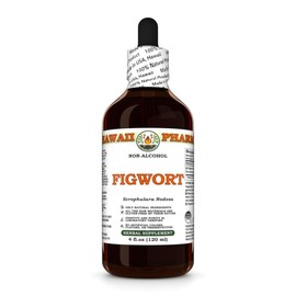 Figwort (Scrophulara Nodosa) Dry Herb Glycerite, Made in Hawaii, Organic Raw Materials, All Natural, Vegan, Lab Tested Alcohol-Free Liquid Extract - 4 fl.oz