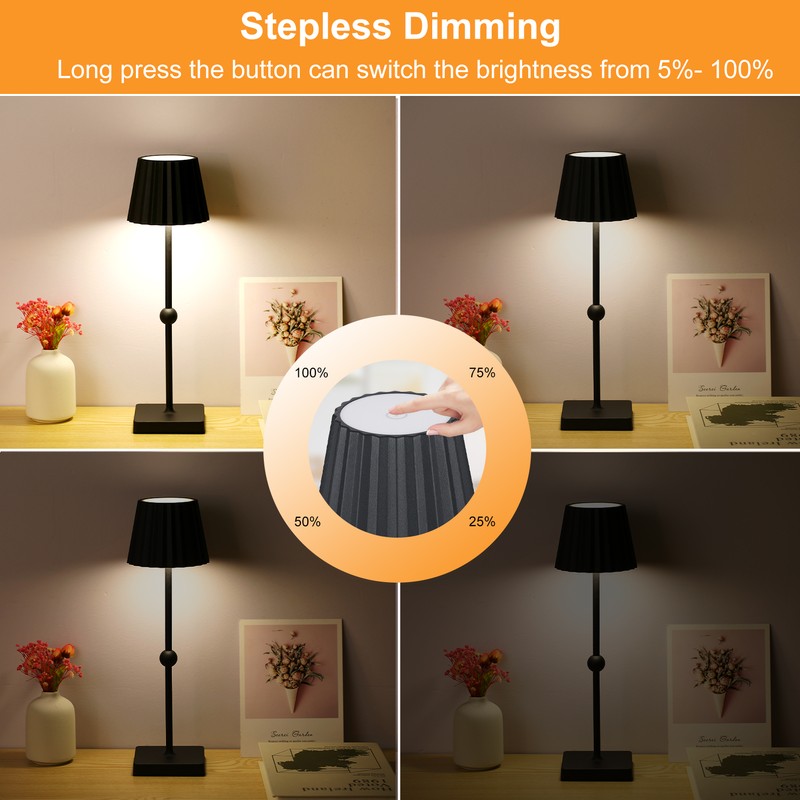 Neoglint Bedroom Eye Care Rechargeable Desk Lamp Bedside Lamp Touchable