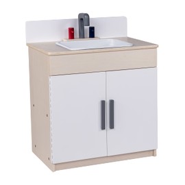 Angeles Wooden Kitchen Sink for Kids Toddlers, Realistic Design and Features, Nursery or Playroom Pretend Play Furniture