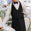 Liitrsh 2 Pcs Unisex V Neck Apron 2 Pocket Tuxedo