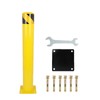 Safety Bollard Post, 42"×4.5" Yellow Steel Bollard merges Parking Bollard,Safety