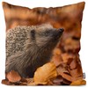VOID Hedgehog Autumn Leaves Cushion Cover Polyester Decoration Easter Decorative