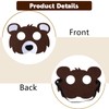 Yimluofa 4 Pack Bears Card Masks Funny Animal Felt Masks