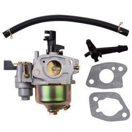 GOOFIT 19 mm Carburettor Replacement for 2-Stroke Gx120 Gx160 168F 5.5 6.5 8 9 HP Gx200 Gx240 Gx270 Gx340 Gx390 Pitbike ATV Quad Moped Scooter Silver Minimoto Generator Lawn Mower