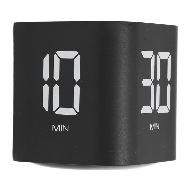 Digital Cube Pomodoro Timer, 5/10/30/60 Min LED Display Rotation Timer,