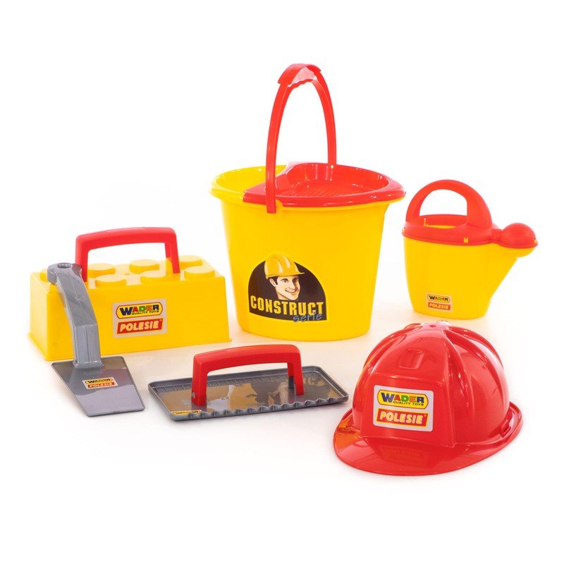 Polesie Polesie50205 Bucketset Worker Construct-Summer Toys-7-Pieces, Multi Colour