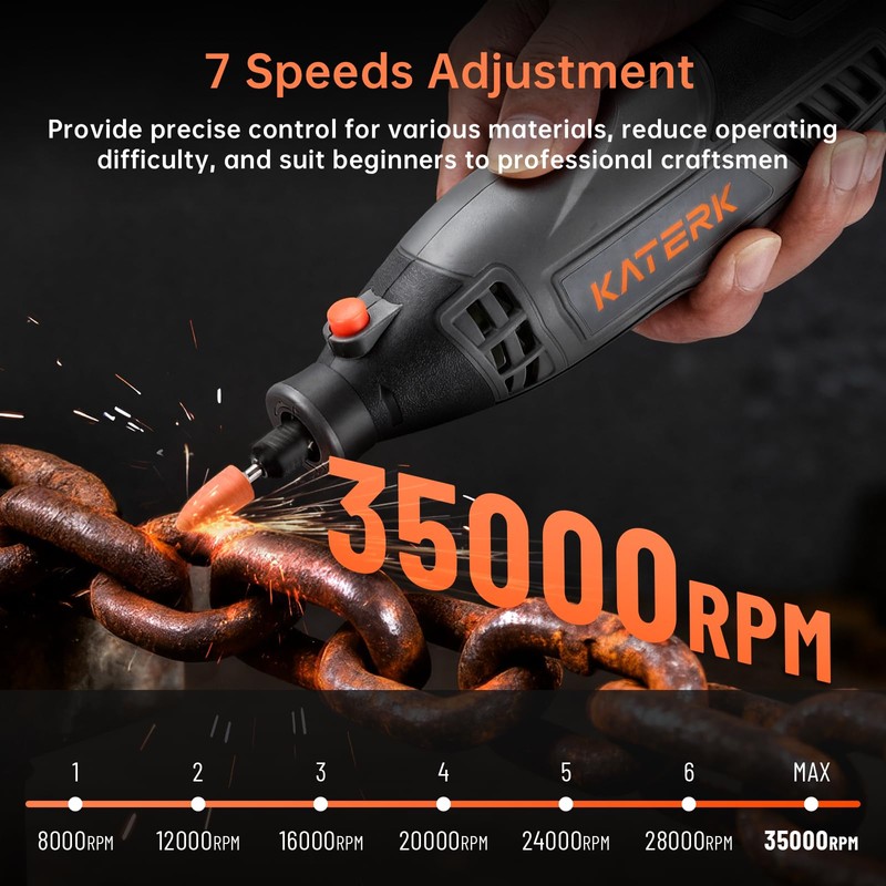 Rotary Tool Kit, 35000RPM High Performance Corded Power Rotary Tools