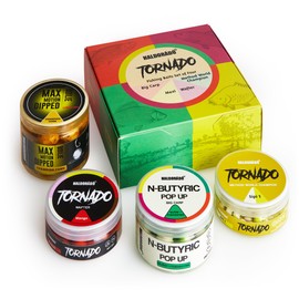 Haldorado Tornado Fishing Baits Set of 4-Piece Collection with Boilies, Wafters and Pop-Ups, Mixed Flavours, Made in Hungary