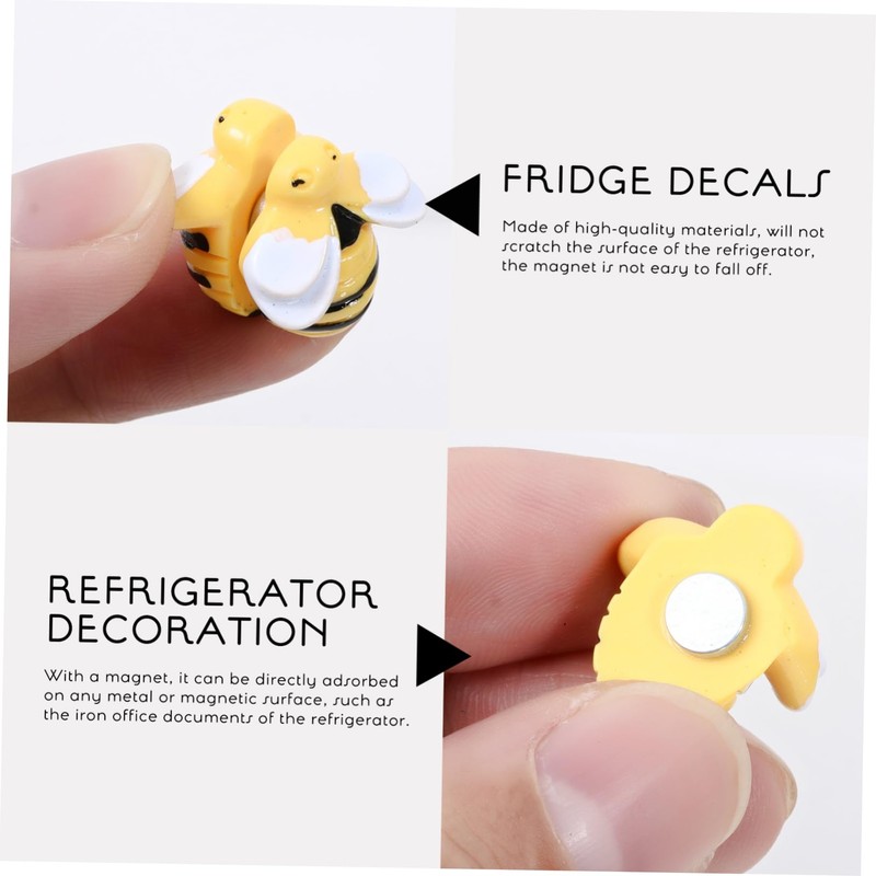 Zerodeko Cute Bee Magnets for Refrigerator 20PCS Small Fridge Stickers