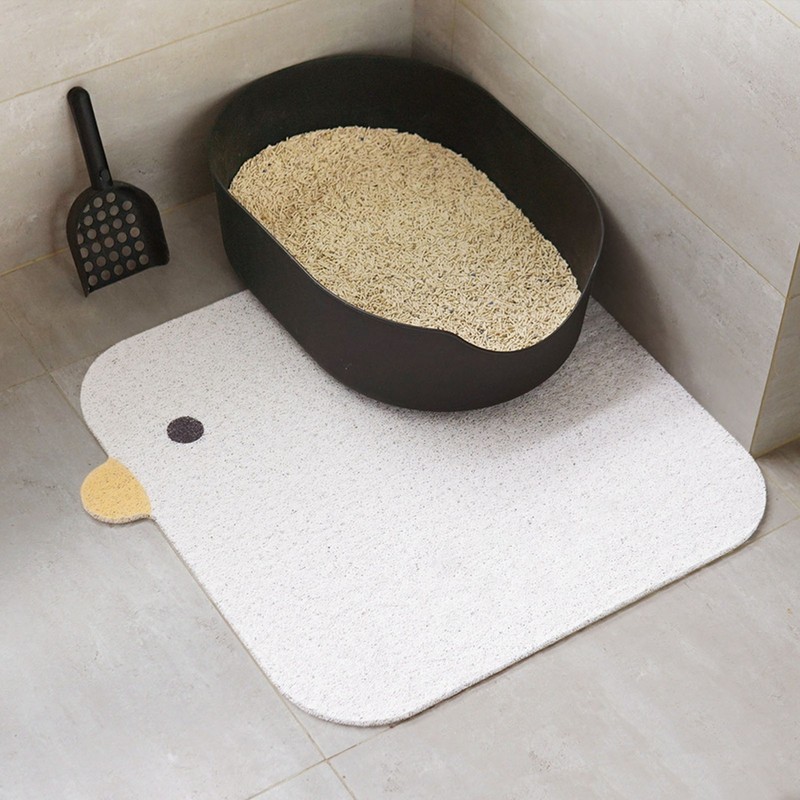 Cat Litter Mat Prevent Slip Cute Chick Shape Cat Litter