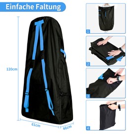 LIHAO Transport bag for pram aeroplan, black, Functional