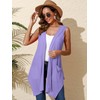 Skrfez Lightweight Cardigan for Women Light Purple XX-Large Drape Shrugs