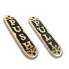 brass push pull door sign combo set pair plate plates