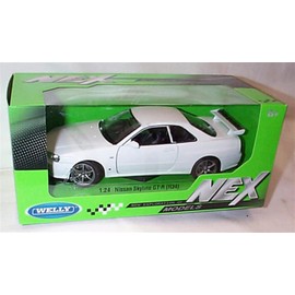 Welly nex models Skyline GT-R R34 White vehicle 1:24 scale diecast model
