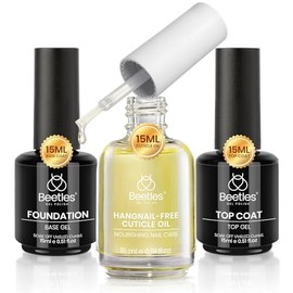 Beetles Base, Capa Superior y Aceite para Cutículas, 3 Piezas