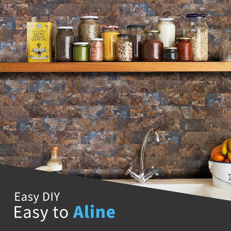 Art3d 10-Sheet Peel and Stick Backsplash PVC Wall Tile, Stickon