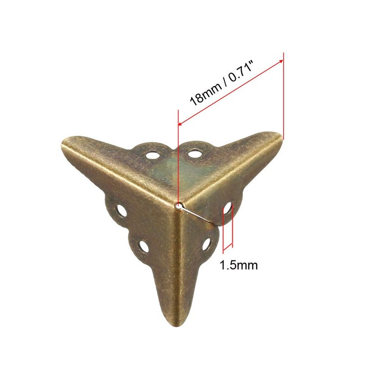 sourcing map Metal Box Corner Protectors Edge Guard Protector 18x18x18mm