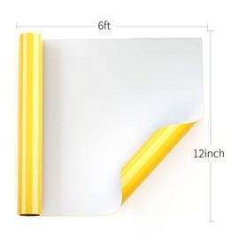 AYSOW Vinyl Plotter Film Textile, 30.5 cm x 183 cm Flex Film Plotter, Textile Transfer for Cricut, Used in Transfer Film Clothing and Other Fabrics (Yellow)