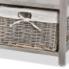 Baxton Studio Mabyn Light Gray Finished Wood 3-Drawer Storage Bench