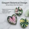 12 pcs Leaf Shaped Fridge Magnets, Plant Themed Decorative Acrylic