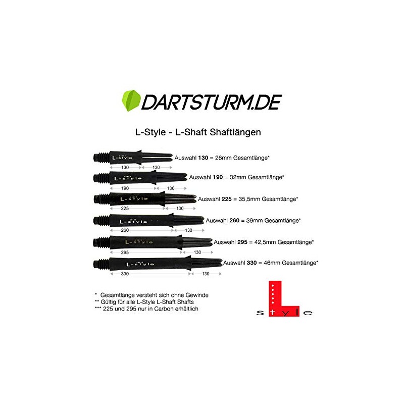 L-Style L-Shaft Lock Straight Twotone White Clear Blue Display Length