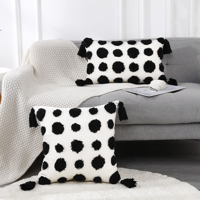 PANOD Super Soft Farmhouse Decorative Plush Throw Pillow Covers 16