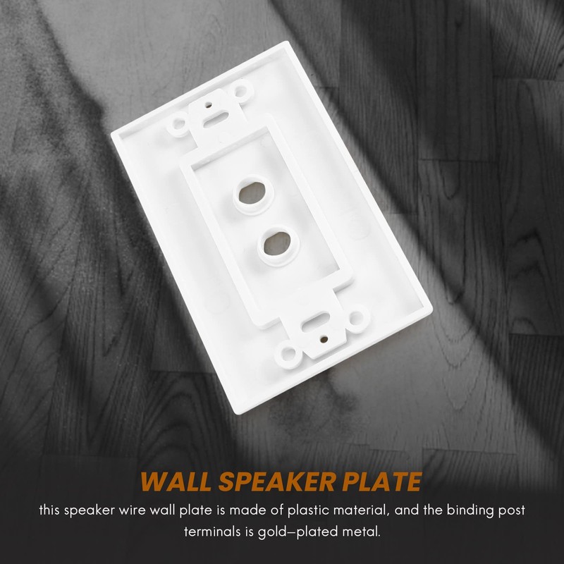 Aswalling 2 Pack Single Gang 1.0 Speaker Wire Wall Plate