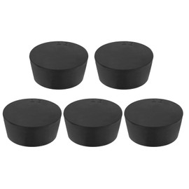 PATIKIL Solid Rubber Stoppers 11#, 5 Pack Tapered Lab Seal Rubber Stoppers Lab Plug Test Tube Bungs for Flask Water Pipe Sealing, Black