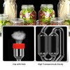 4PACK Twin Bubble Airlock Set, Fermentation Airlock,Brewing Airlocks Brew Kits