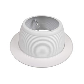 NICOR Lighting 6 inch White Recessed Baffle Trim with 1 inch Trim Ring, Fits 6 inch Housings (17511-1)