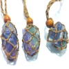 AIMALL Empty Stone Holder Necklace Crystal Quartz Gemstone Cage Rope